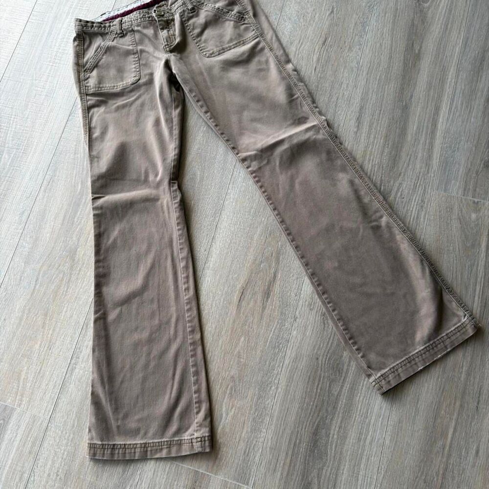 Hollister Co Women's 5 Short Khaki Pants Ultra Low Rise Flare Vintage Y2K Grunge